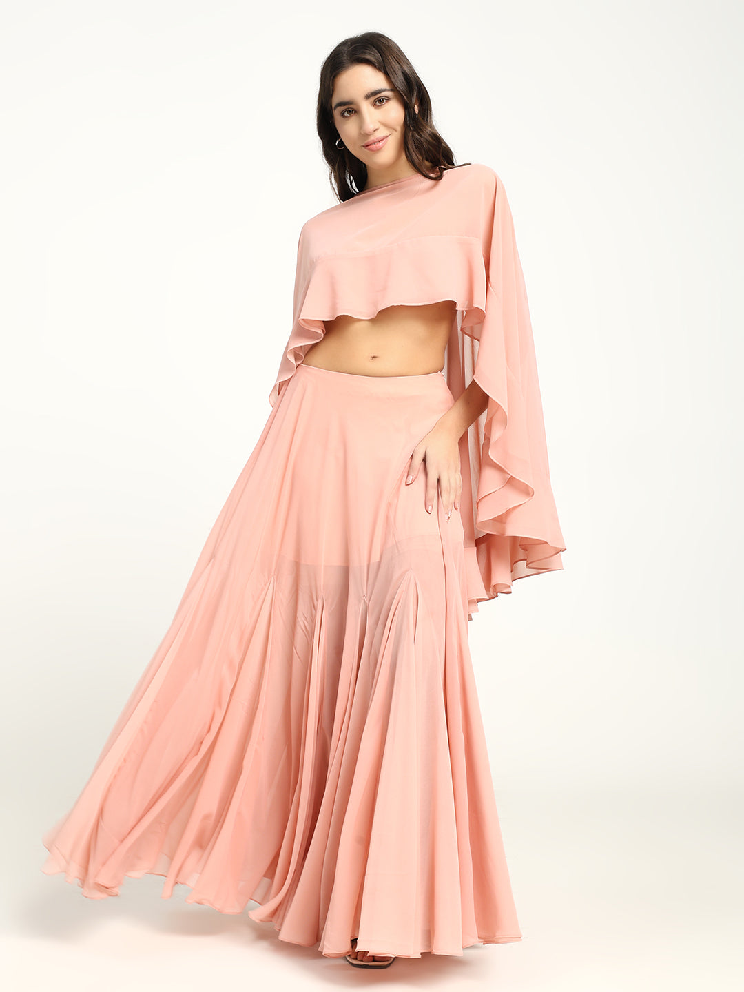 Blush Flowy Skirt