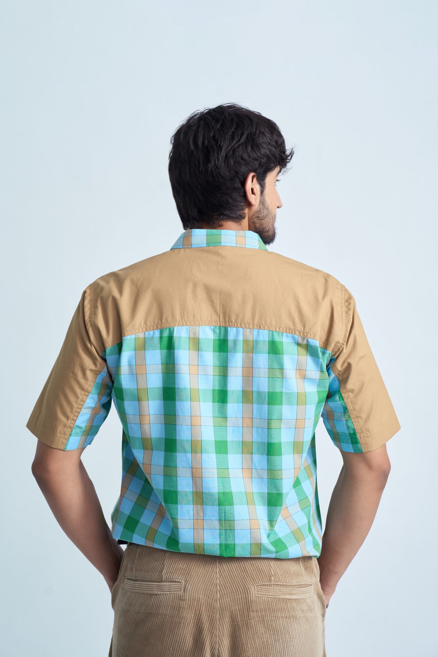 ColorBlock Beige Shirt