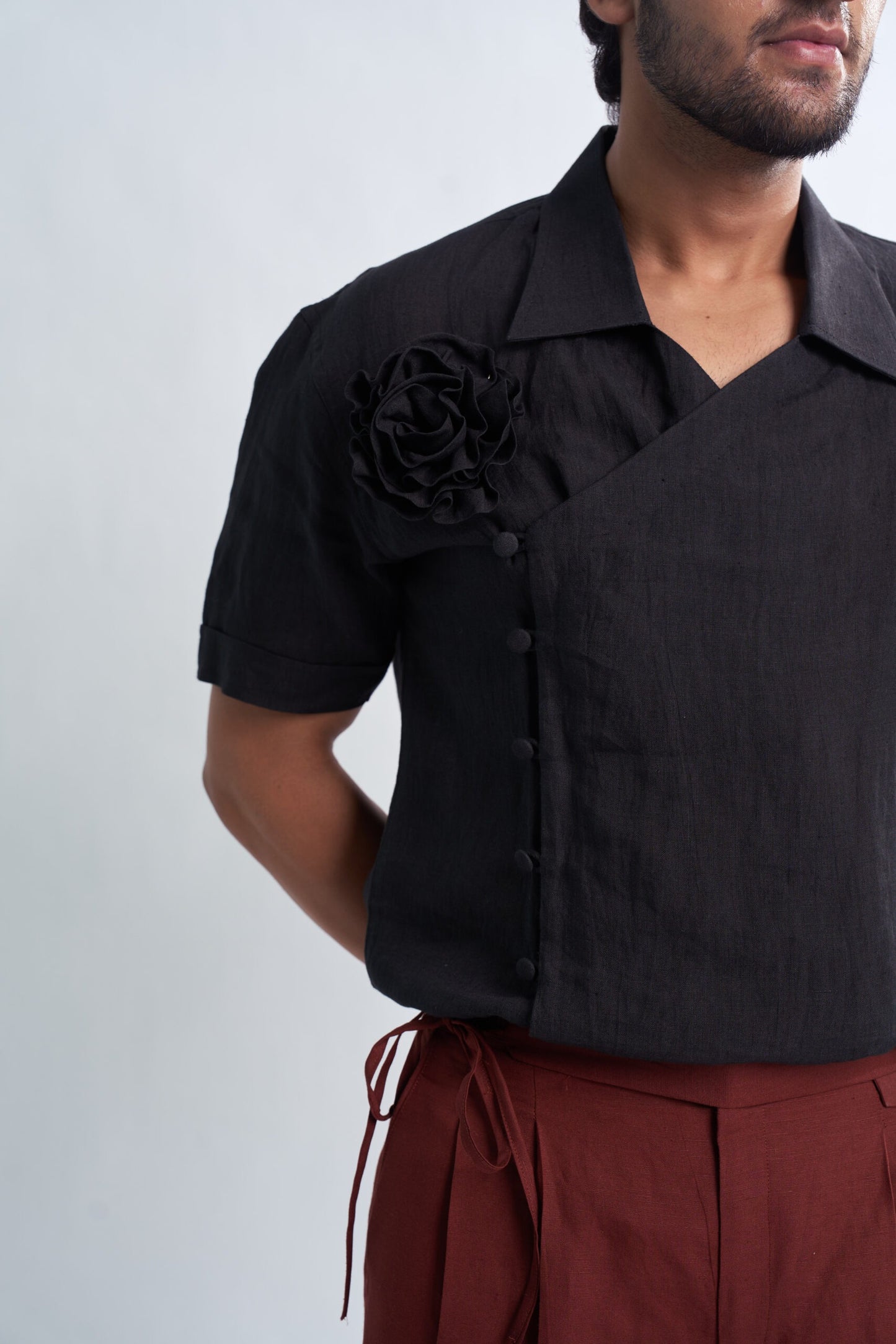 Black Flower Shirt