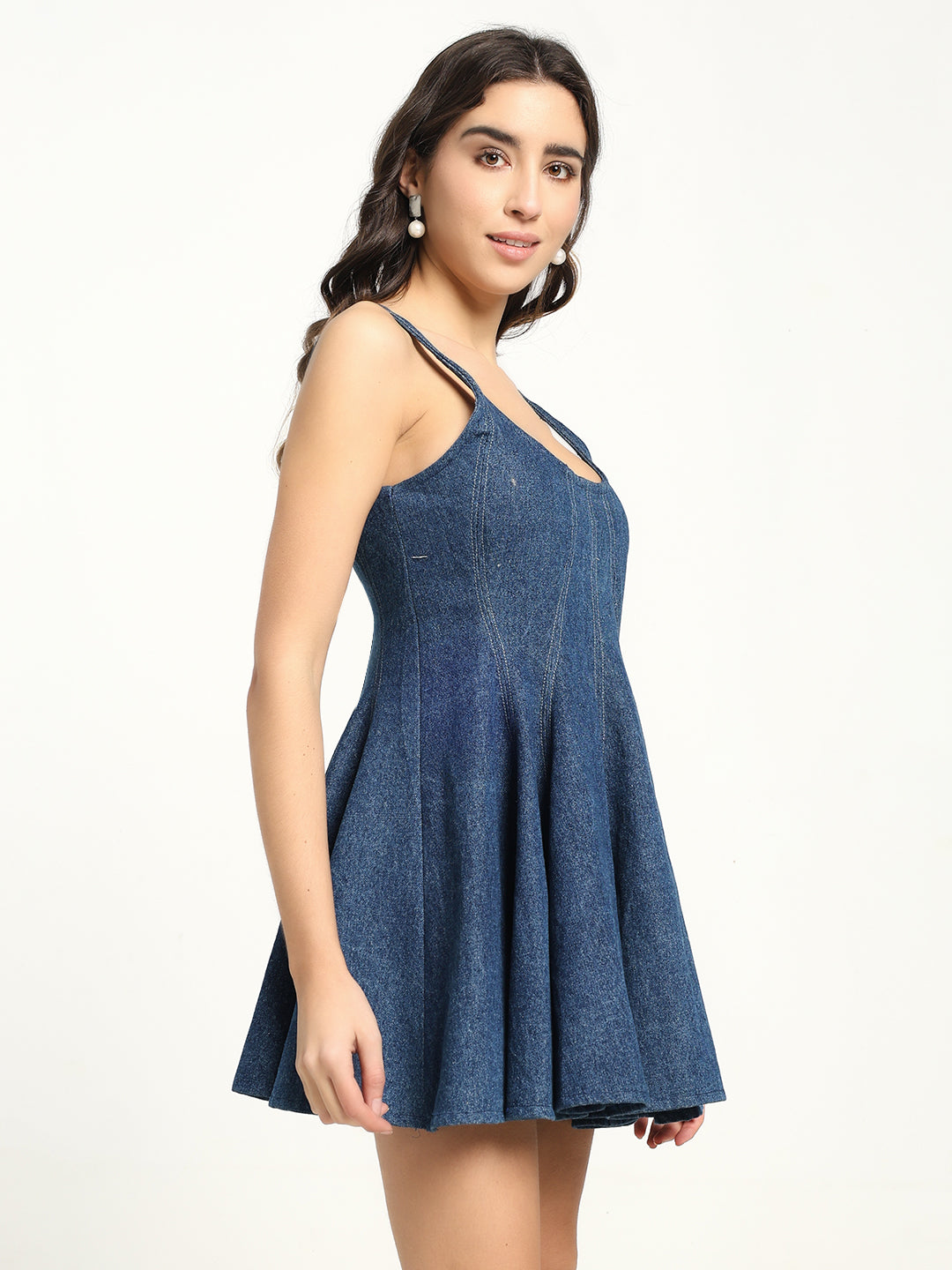 Blueberry Pop Denim Dress