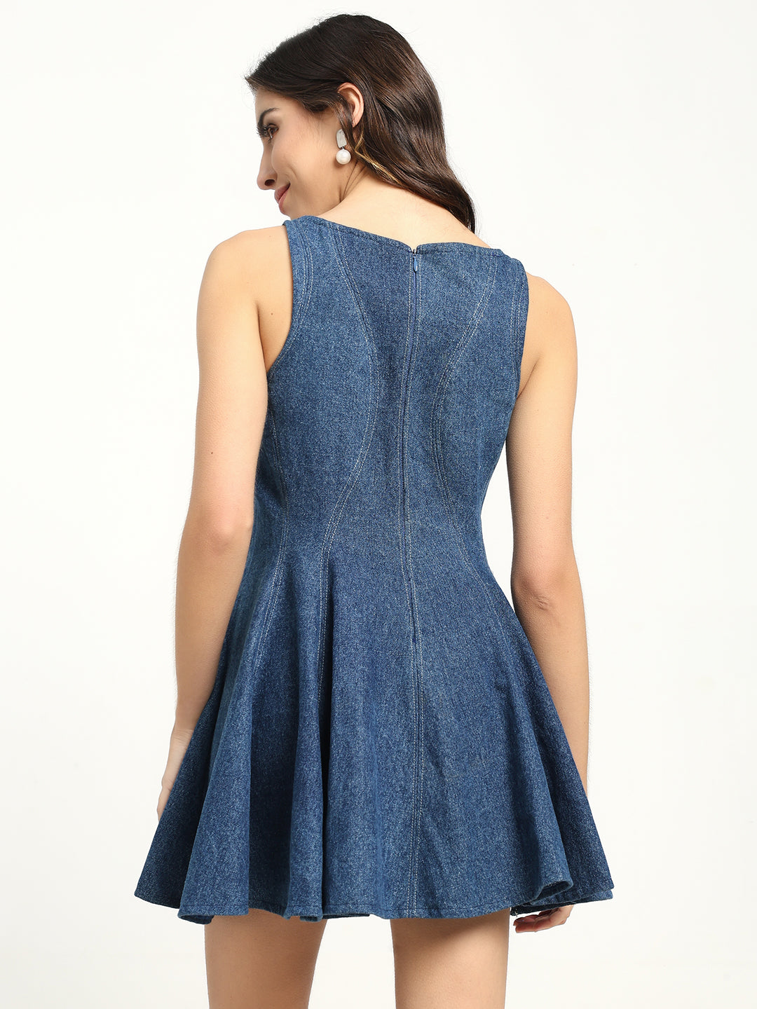 Blueberry Pop Denim Dress