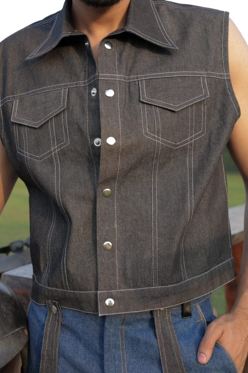 Vesto Denim Vest Jacket