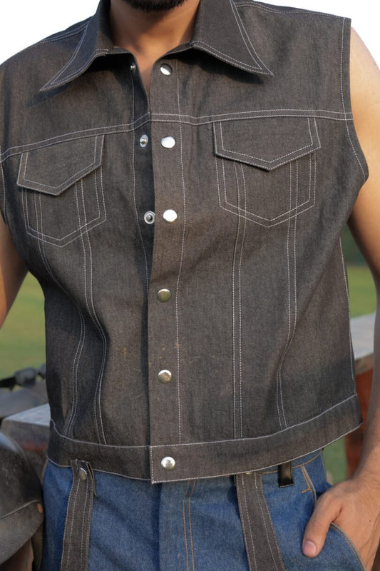 Vesto Denim Vest Jacket