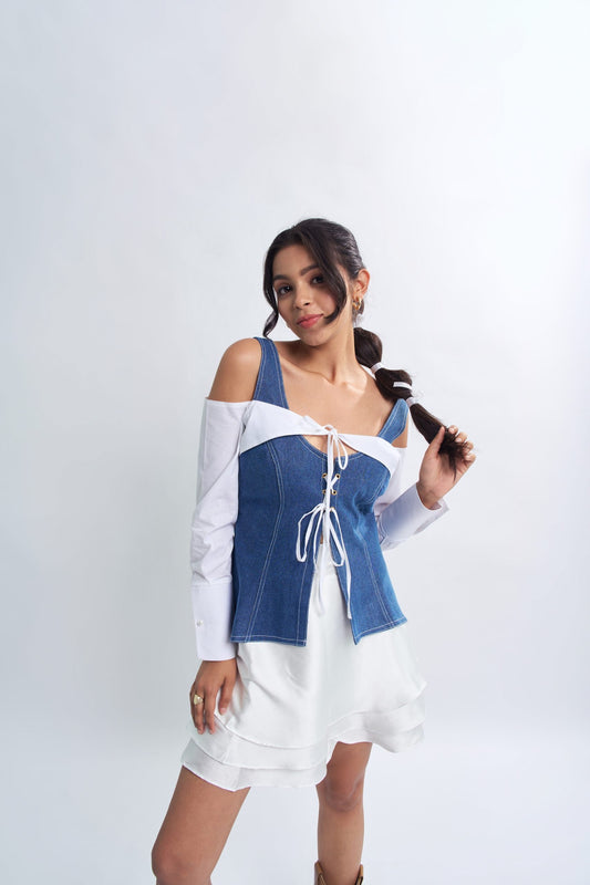 White Satin Wrap Skirt