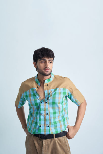 ColorBlock Beige Shirt