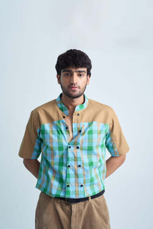 ColorBlock Beige Shirt