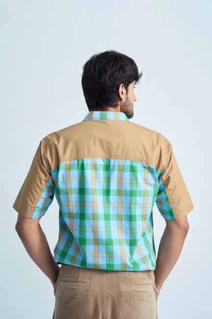 ColorBlock Beige Shirt