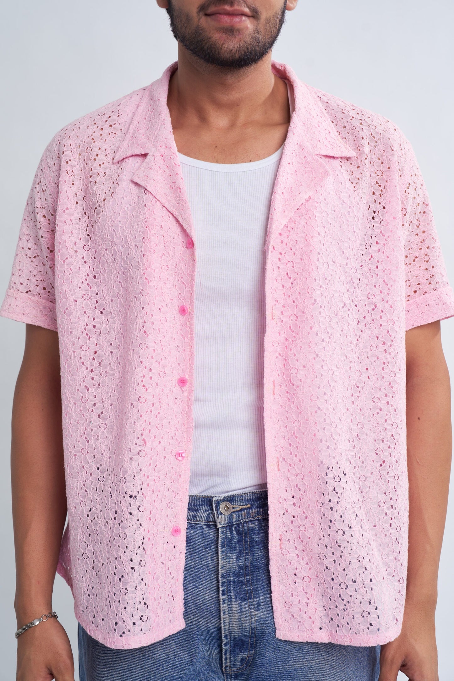 Pink Lace Shirt