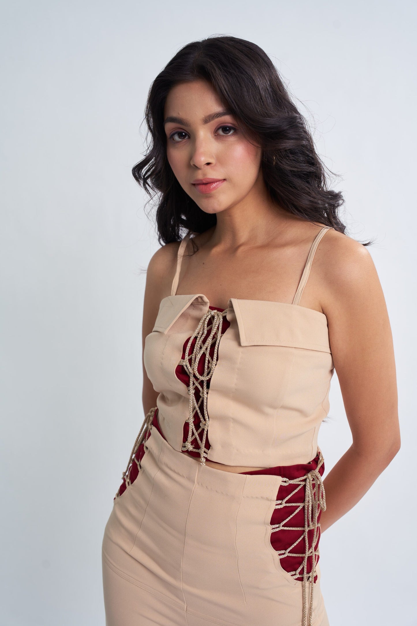 Corset style Beige Top