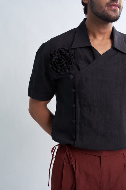Black Flower Shirt