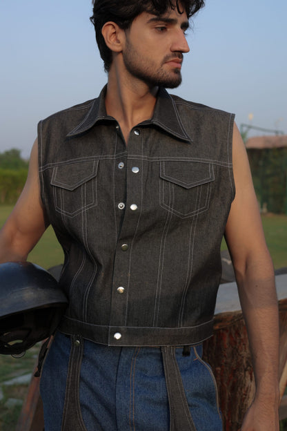 Vesto Denim Vest Jacket
