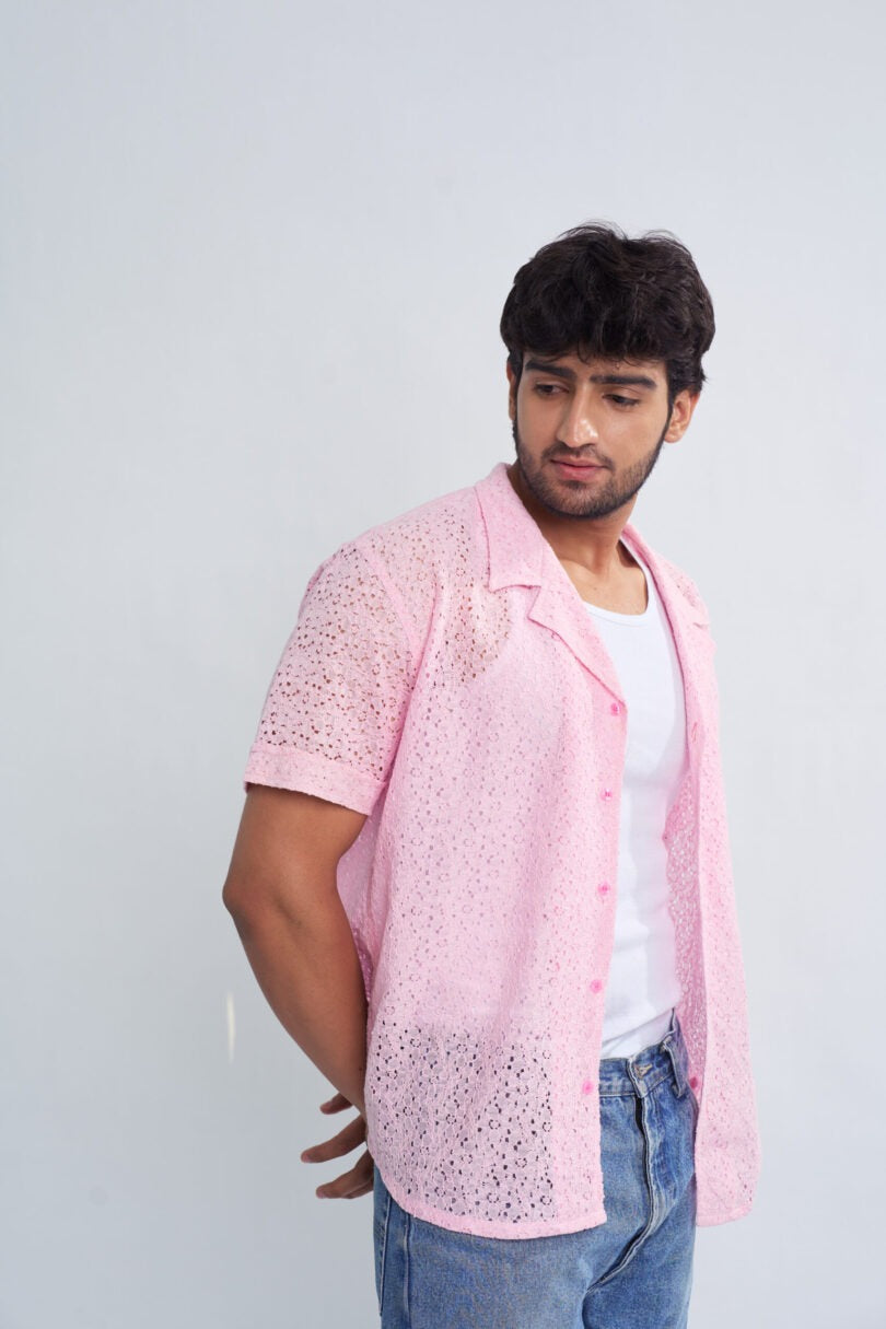Pink Lace Shirt