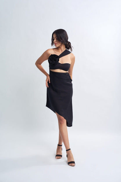 Black Flower Dress